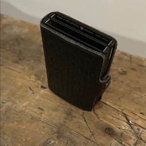 RFID SECRID Black Leather Card Holder